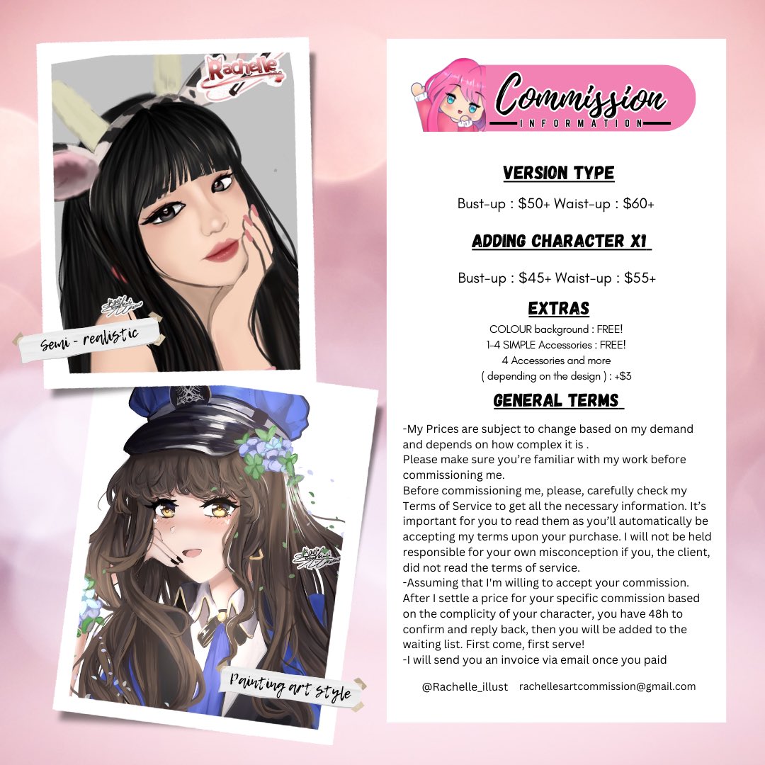 Rachelle_illust's tweet photo. ART COMMISSION OPEN ! 
BIRTHDAY MONTH SALE 🤩

anyone looking for an artist for Valentine’s Day or something else ?we can chat further via dm ! 

#artcommission #art #commissionopen #CommissionSheet #DigitalArtist #digitalillustration #procreateart https://t.co/mm5mbCQAyl
