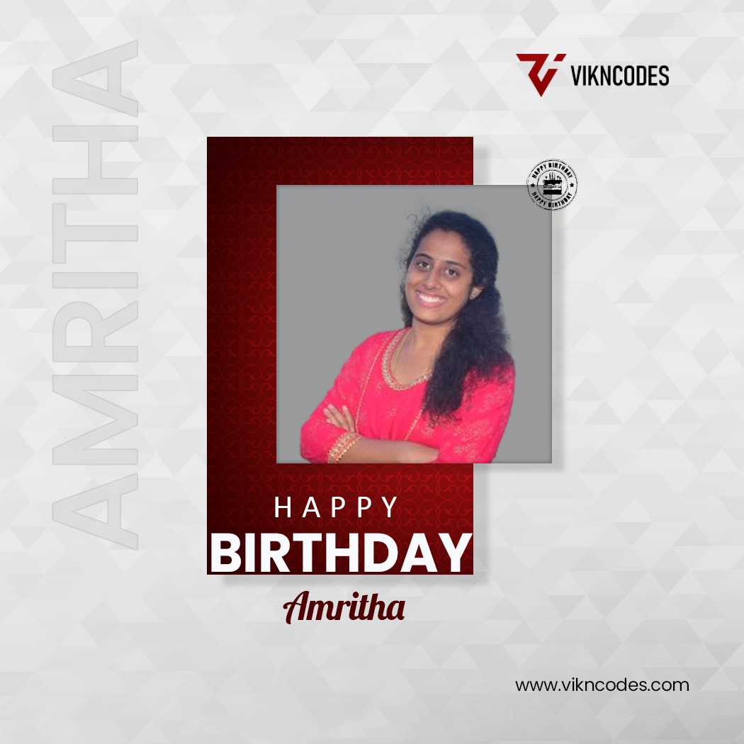 ViknCodes's tweet photo. 🎂🍰Wishing our dedicated teammate, Amritha , a day as extraordinary as their work output! Happy Birthday and here's to another year of 🎂achieving milestones together!🥳

#CelebratingYouInStyle #AnotherYearWiser #BirthdayJoyride
#PartyLikeItsYourBirthday #CakeAndConfettiDay https://t.co/LKTwsLda4p