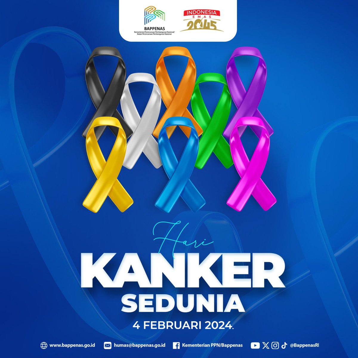 Selamat memperingati Hari Kanker Sedunia #SahabatPembangunan 

Mari lebih peka terhadap kesehatan diri dan orang tercinta di sekitarmu, terapkan pola hidup yang sehat untuk jiwa raga yang kuat 💪🏻 

#Bappenas #MembangunIndonesia #HariKanker2024 #HariKankerSedunia