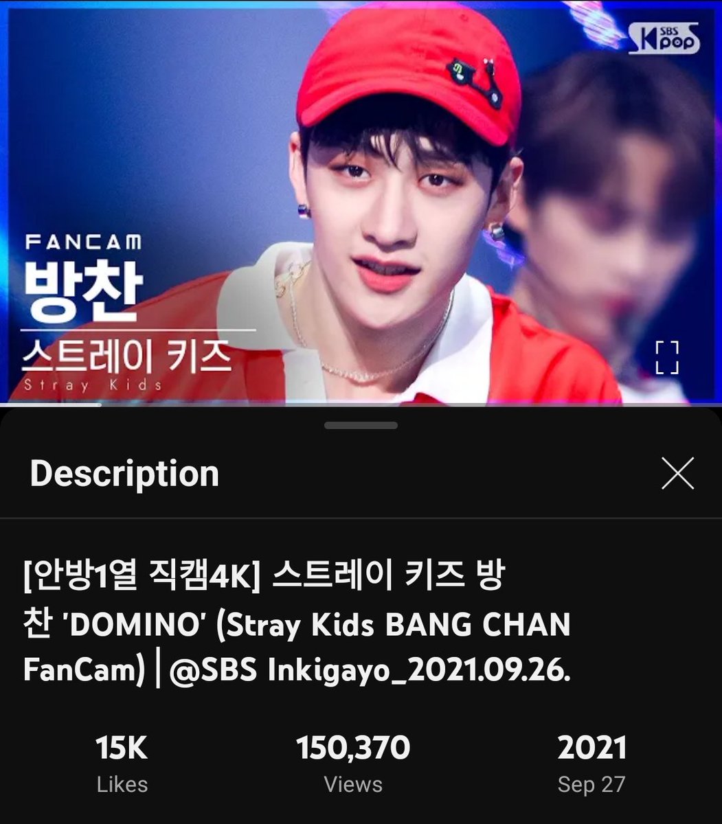BANGCHAN_INTL's tweet photo. [🎉] @.SBS Inkigayo 210926 | Bang Chan's  “DOMINO” FanCam has surpassed 150K views on YouTube!! 👏🏻

🔗:https://t.co/CusFQSx7bJ

#BangCha #バンチャン #방찬 #StrayKids @Stray_Kids https://t.co/Z0SvgNsZpW