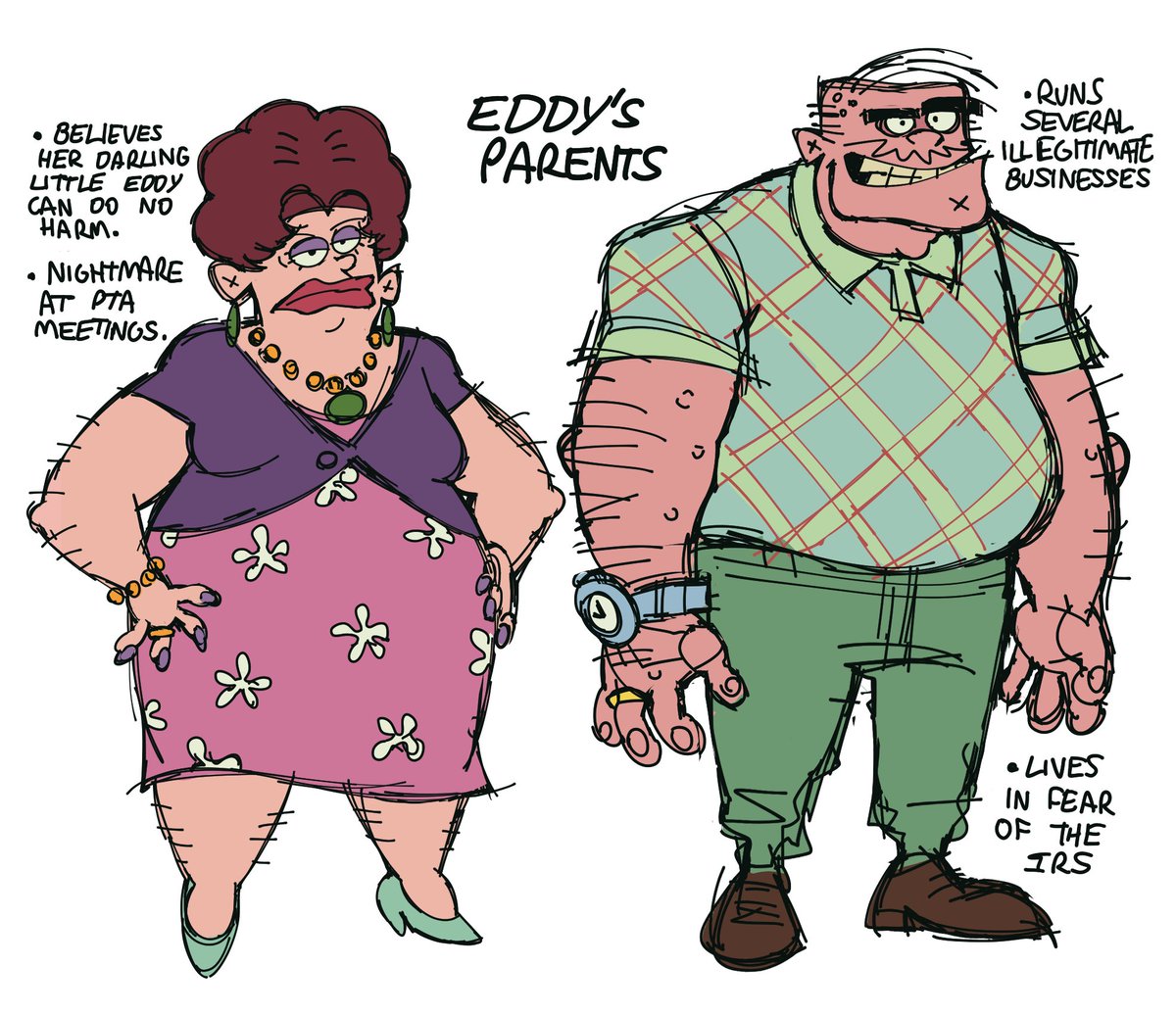 onebadnoodle_'s tweet image. i've been rewatching ed edd n eddy and its got me thinking about what their unseen parents are like 1/2