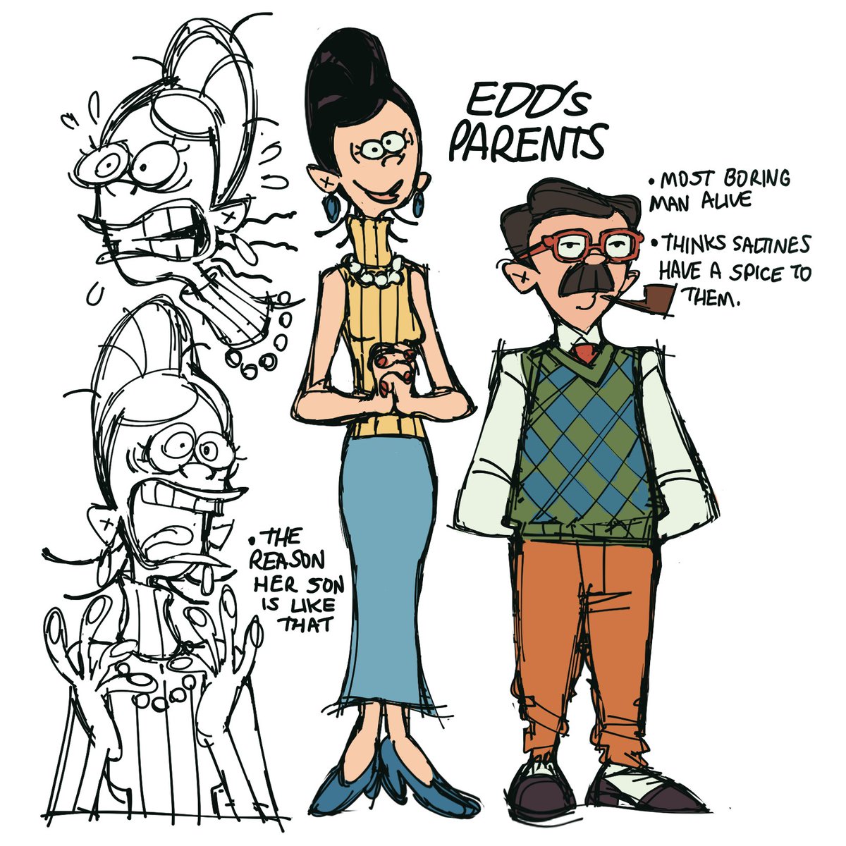 i've been rewatching ed edd n eddy and its got me thinking about what their unseen parents are like 1/2