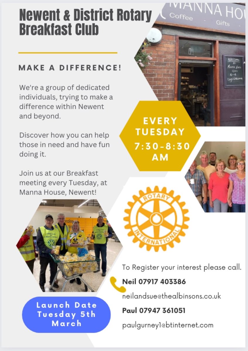 Something new and exciting is coming to Newent, but you do need to register. #HelpingYourCommunity and having fun doing it. #BreakfastClub #Tuesday March 5th.