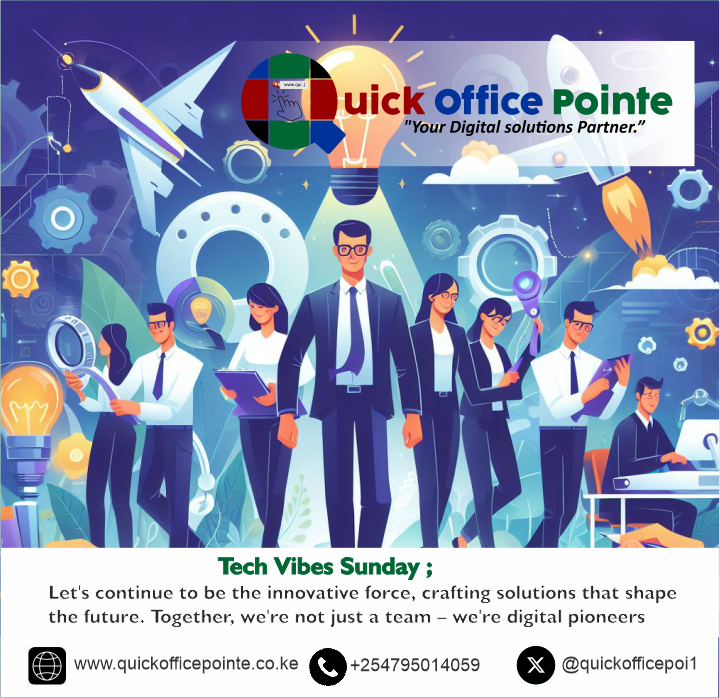 QuickOfficePoi1's tweet photo. Unleashing Innovation, Shaping the Future. Together, we're not just a team β we're digital pioneers.
#InnovateShapeLead
#DigitalPioneers
#quickofficepointe https://t.co/7hBzVHSwlM
