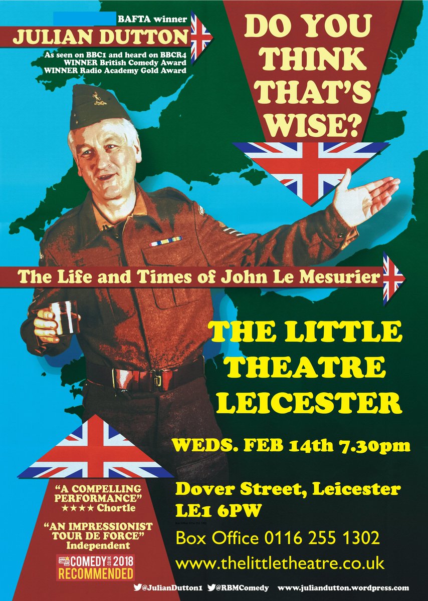 Thrilled to be part of the upcoming Leicester Comedy Festival, that will sweep through this Midlands town like a swarm of happy, chuckling locusts from 7th-25th Feb. thelittletheatre.co.uk/whats-on/do-yo…