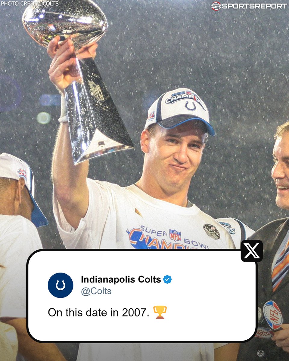 SRIndyColts's tweet photo. 17 Years Ago Tonight, the #Colts were SUPER BOWL CHAMPS! https://t.co/MnjIH3kEQS