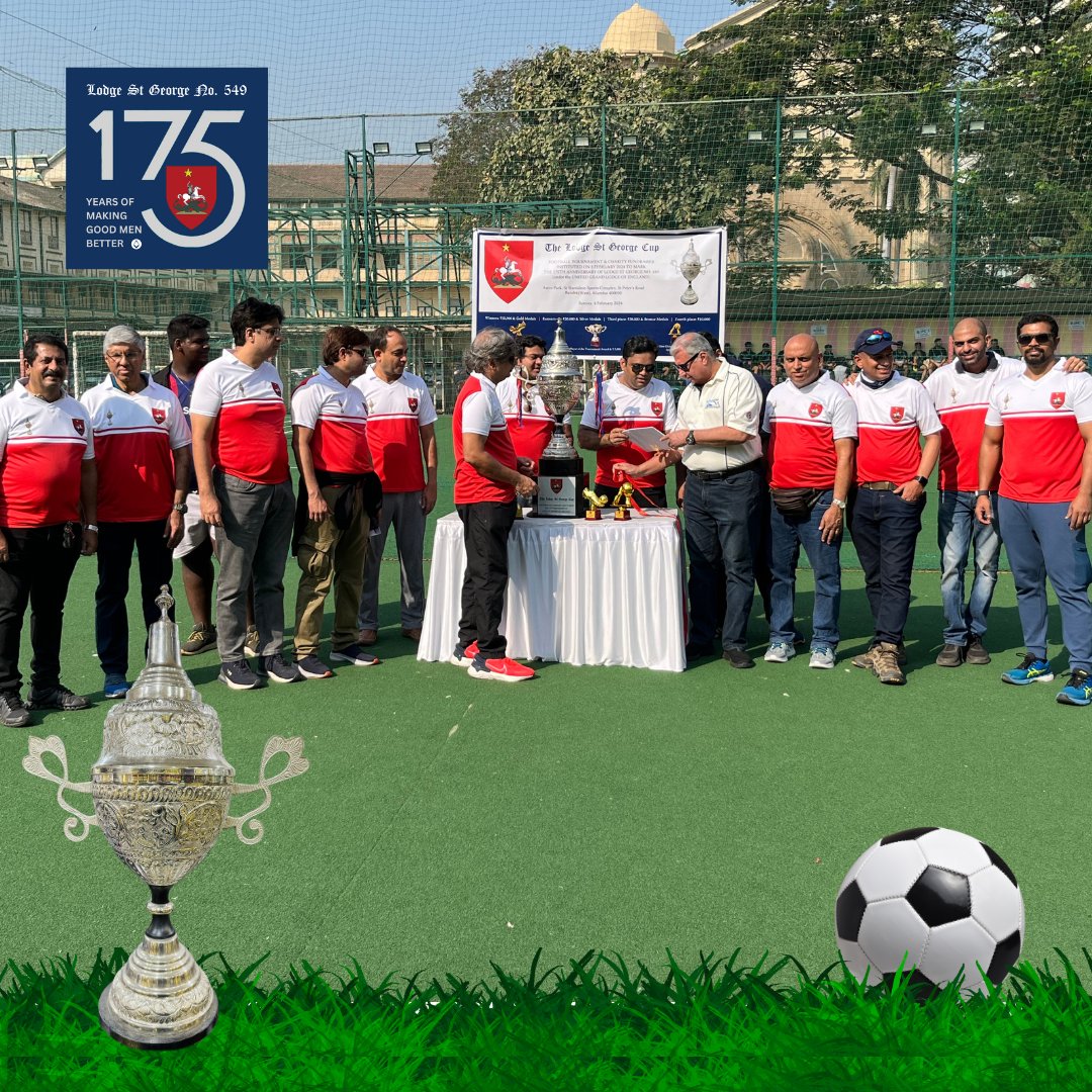 RW Bro <a href="/PercyDriver/">Percy Driver</a>, DistGM of <a href="/DglBomEC/">DGL_Bombay</a>, releasing the Souvenir to mark the completion of 175 years of <a href="/StGeorge549/">Lodge St George No. 549 (UGLE)</a> 
<a href="/UGLE_GrandLodge/">United Grand Lodge of England</a>