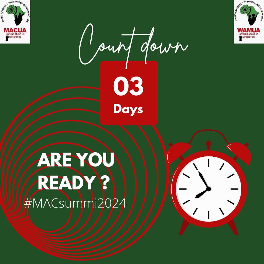 macua_sa's tweet photo. ๐ขJust 3 DAYS left for the #MACSummit24 in Pretoria.
Get ready for a day of inspiration, collaboration, and game-changing insights from leaders well vest with issues of the marginalised communities affected by mining activities.
#NothingAboutUsWithoutUs
#MPRDADemocracySummit
#MACUA #WAMUA #Yamua
#MACSummit2024
#RadicalMacua
