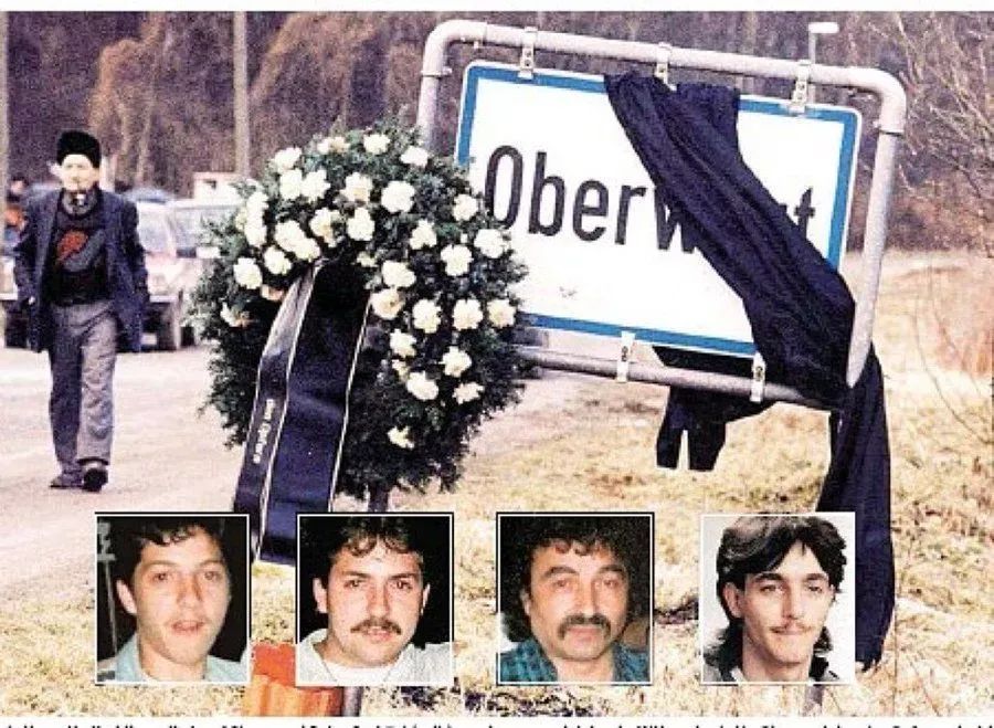 OpferNaziGewalt's tweet photo. 04.02.95, Oberwart (Österreich): Die Roma Karl Horvath, Erwin Horvath, Peter Sarközi (Horvath) und Josef Simon (Nardai) werden kurz vor Mitternacht durch einen antiziganistischen Bombenanschlag eines Rechtsterroristen ermordet. Hintergründe: https://t.co/wQouuOdb5X #KeinVergessen https://t.co/H4YtBJ6PfQ