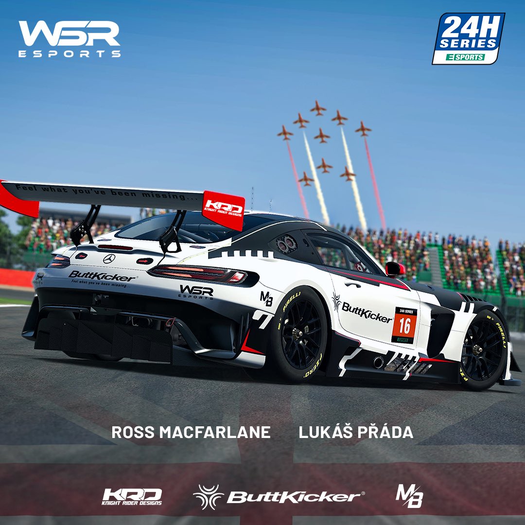 WSResports's tweet photo. The third round of the @24H_ESPORTS 
Championship takes us to Silverstone today where our team will be competing in both the GT3 and GT4 classes.

#wsresports #ButtKicker #esports #esport #simracing #virtualracing #silverstone #iracingworld #iracing
@TheButtKicker @MBSimphotos https://t.co/DidxfFIELv