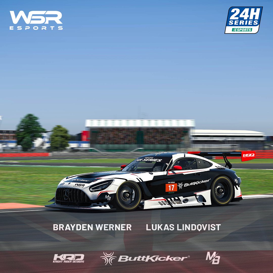 WSResports's tweet photo. The third round of the @24H_ESPORTS 
Championship takes us to Silverstone today where our team will be competing in both the GT3 and GT4 classes.

#wsresports #ButtKicker #esports #esport #simracing #virtualracing #silverstone #iracingworld #iracing
@TheButtKicker @MBSimphotos https://t.co/DidxfFIELv