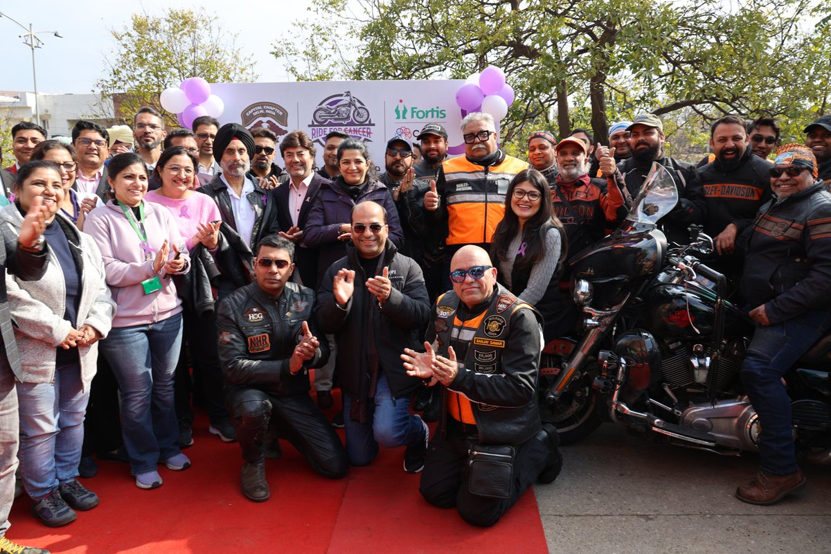 fortis_hospital's tweet photo. Catch a glimpse of the grand Flag-Off at Fortis Mohali as our Harley riders embark on this ride. 

A ride that's about letting everyone know that cancer, something that touches everyone's life, can be defeated with early detection. 

Stay tuned for highlights of #RideForCancer https://t.co/tKvkQfD1aR