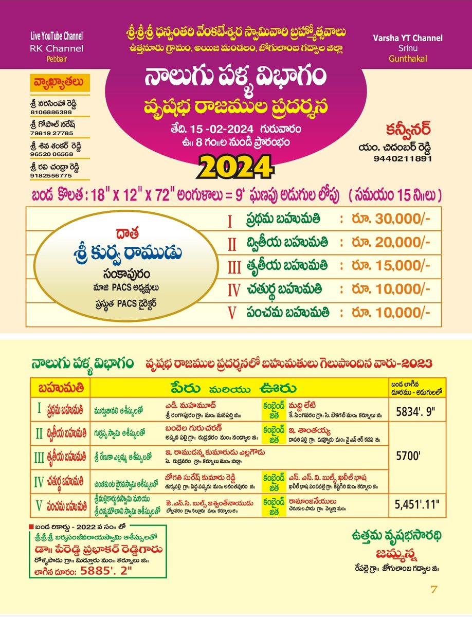 Sdvsd_official's tweet photo. Dear Patrons!
We are indeed very happy to announce the conduct of Sacred Brahmotsavam program on the occasion of Annual Anniversary from 12th January,2024 to 18th January 2024 in SriSriSri Sridevi Bhudevi Sametha Dhanvantari Venkateswara Swamy vaaru 

#Sdvsd_official
2/3 https://t.co/vaVJ6NmVQB