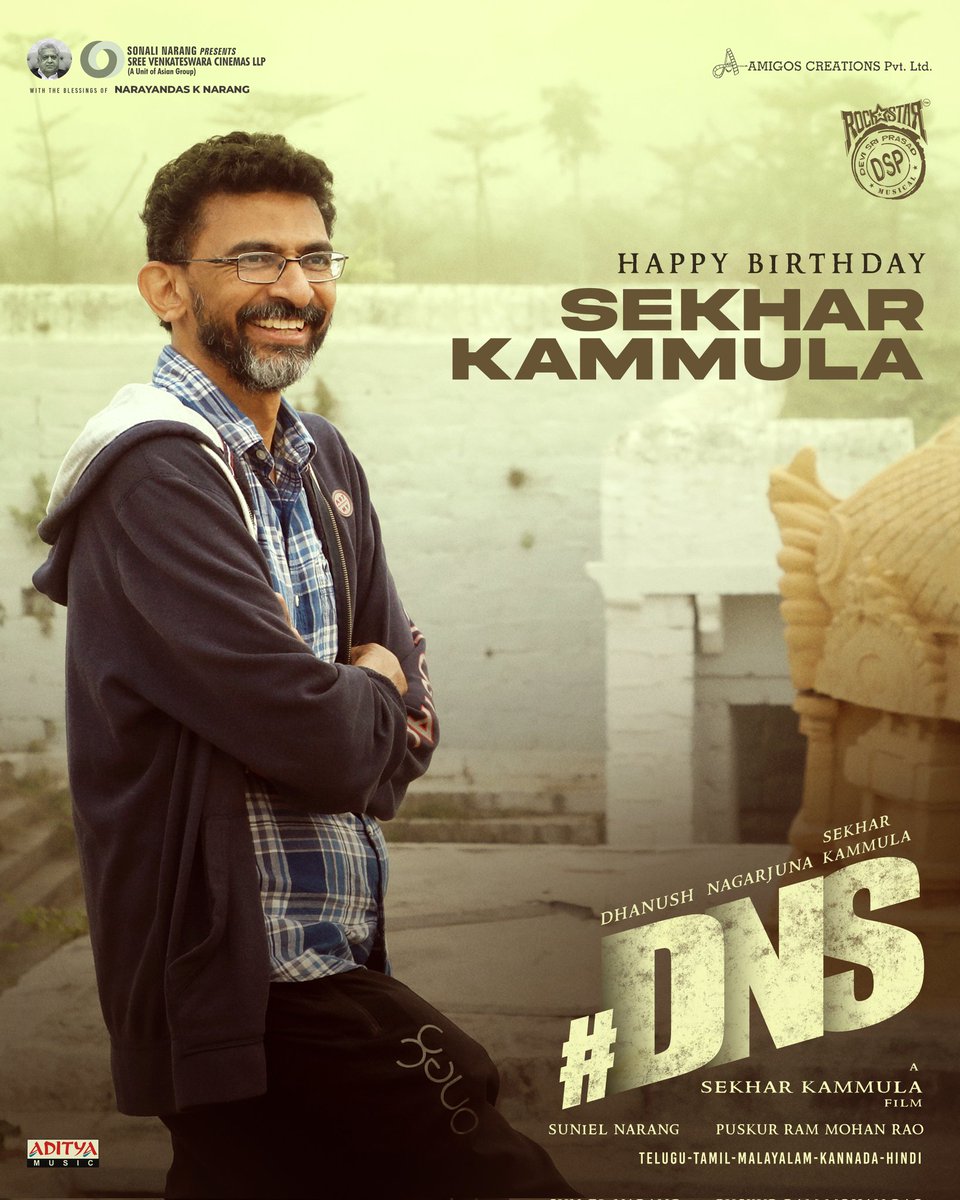 #HBDSekharKammula Garu ❤️‍🔥 The world eagerly awaits another Masterstroke from your visionary touch @sekharkammula 🔥 A special wishes from Team #DNS ♥️ @dhanushkraja @iamnagarjuna @iamRashmika @jimSarbh @ThisIsDSP @AsianSuniel @puskurrammohan @SVCLLP @amigoscreation