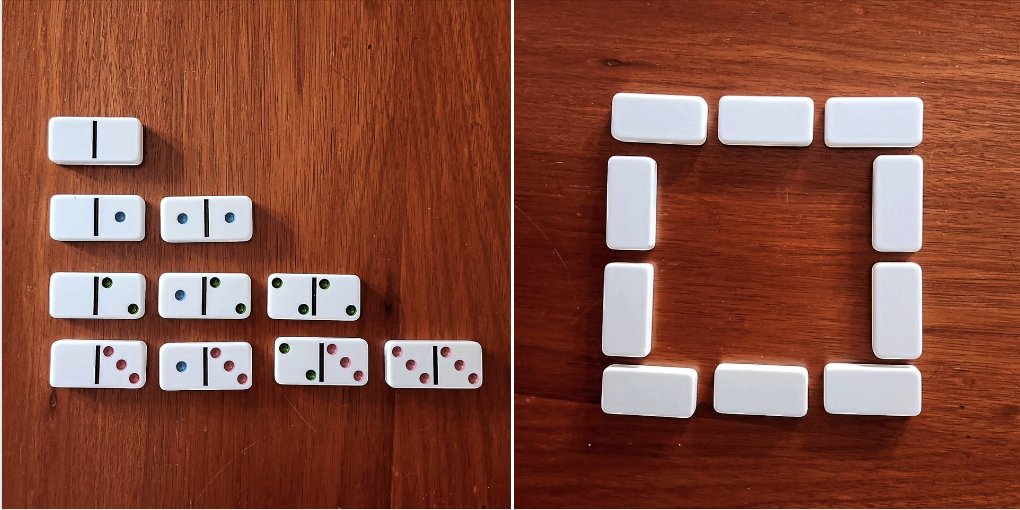 mathsplay_org's tweet photo. Here's a challenging domino puzzle to tinker with.
Use the ten 'double-3 down' dominoes to create this square where each side has a total of eight dots.
From:
https://t.co/gSIAlrvVaM
#Maths #Play #MathsPlay #NumberSense #PlayingWithMaths https://t.co/eCMTfcVJ8I