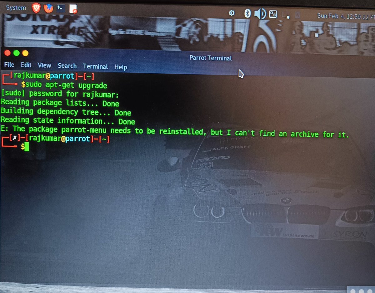 rajupatel_rj7's tweet image. Anyone is facing same issue in Parrot OS #ParrotOS #ParrotSec 
 #linuxdistro