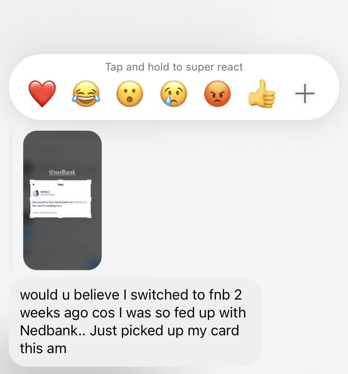 SeboCaraci's tweet photo. @Nedbank @___BonoloS https://t.co/KCwTvKCu78