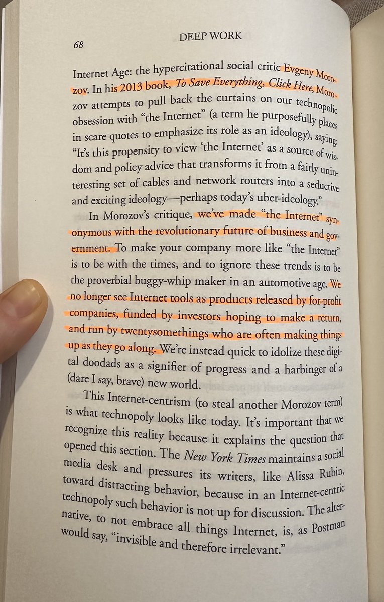 TylerJArbour's tweet photo. Random periodic reminder to myself (and sharing with you—with some irony…) to check our relationship with social media and “the Internet”. 😘 Thanks Cal Newport! #deepwork #socialmedia https://t.co/PdQw4grcbM