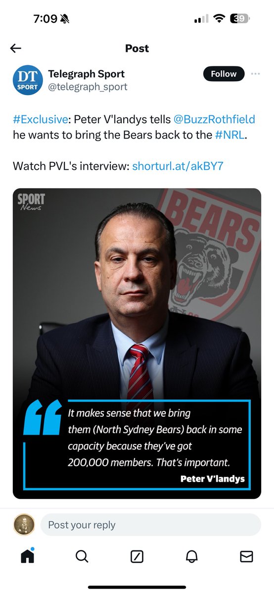 Yes! Bring back the Bears. The best possible option for team 18. Apparently the article confirms it won’t be Sydney as we all know anyway. #BringBackTheBears
