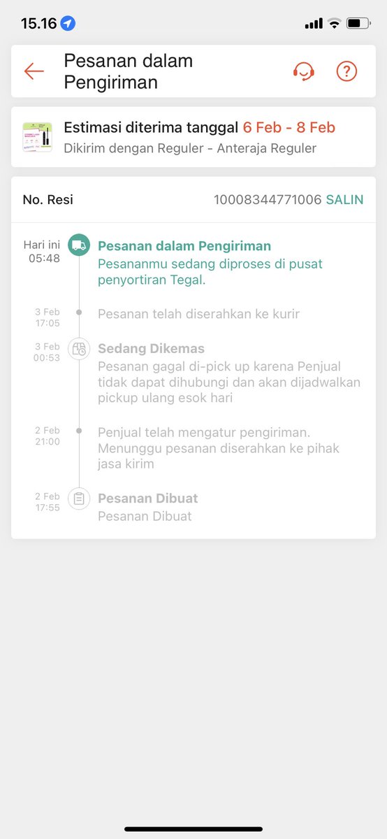 SilvinrlA's tweet photo. @AnterajaCare min, yang bener aja kok paketku nyampe tegal? orang eminanya aja ada di jaksel. gila lo ya https://t.co/Y2vDTAijLL