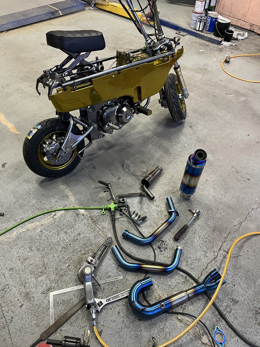 takemar0214's tweet image. カブコンポ制作企画！
マフラー制作に試行錯誤しております😅
#ドリームレボリューション
#ドリレボ
#カブコンポ
#マフラー制作