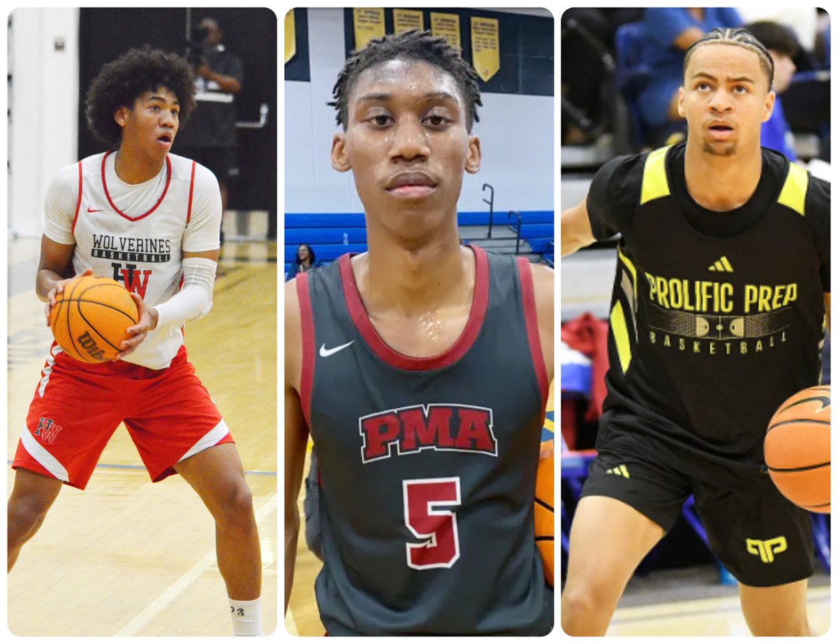 Mid-major bound prospects that will impact the sport: Click here: bit.ly/3OwebMf L to R: Robert Hinton, Tyrone Riley, and Mikey Lewis are proving that they will be impact players at the next level.