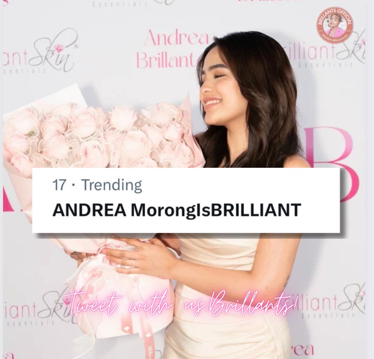 The tagline is currently trending on seventeenth spot! Let's push for higher spot,Brillants! <a href="/brilliantskinph/">Brilliant Skin Essentials</a> 

ANDREA MorongIsBRILLIANT