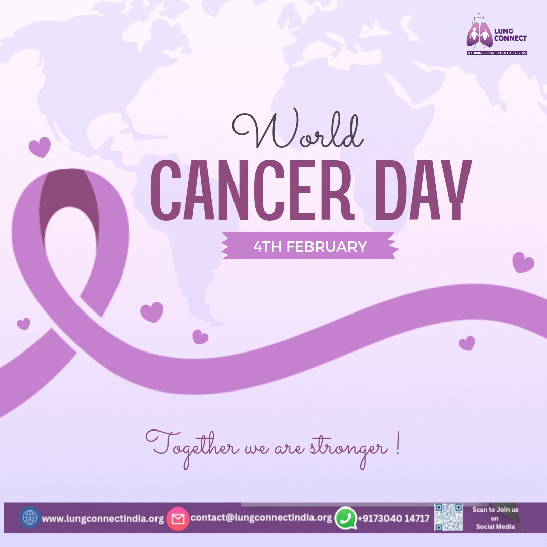 World Cancer Day. Every patient or family dealing with cancer needs to mentioned and celebrated because it takes a lot of courage to be called a CANCER SURVIVOR or CANCER WARRIOR. #CloseTheCareGap #cancerawareness #lungconnect #cancertreatment #cancerpatient #postoftheday…