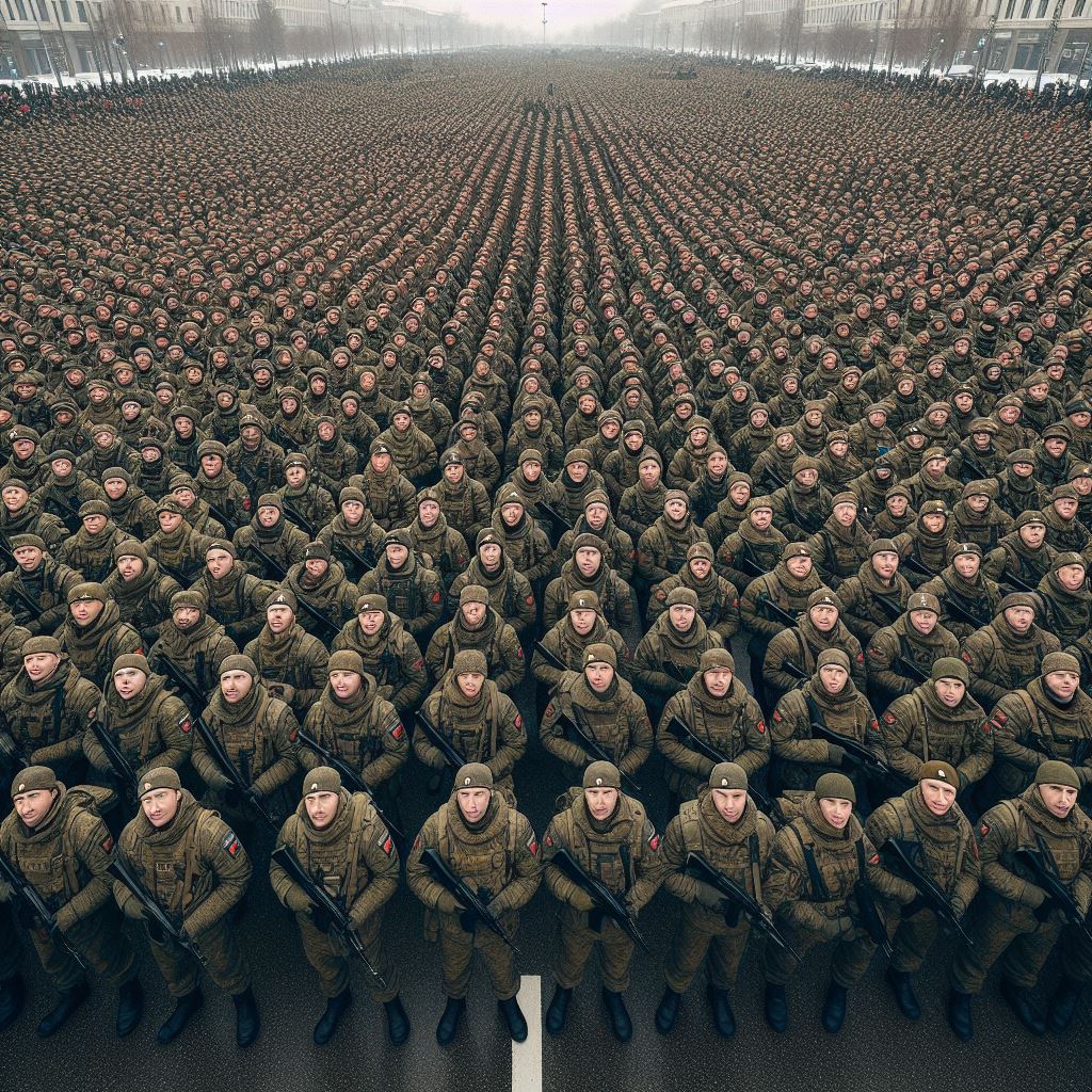 KarlKlebstoff's tweet photo. 388750 Soldiers of the Russian federation gathered in one giant parking lot. https://t.co/BkOT4sZxC9