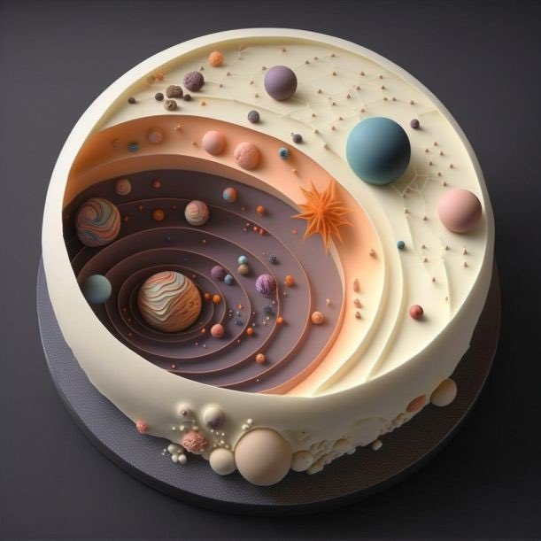300moods's tweet image. Galaxy cake