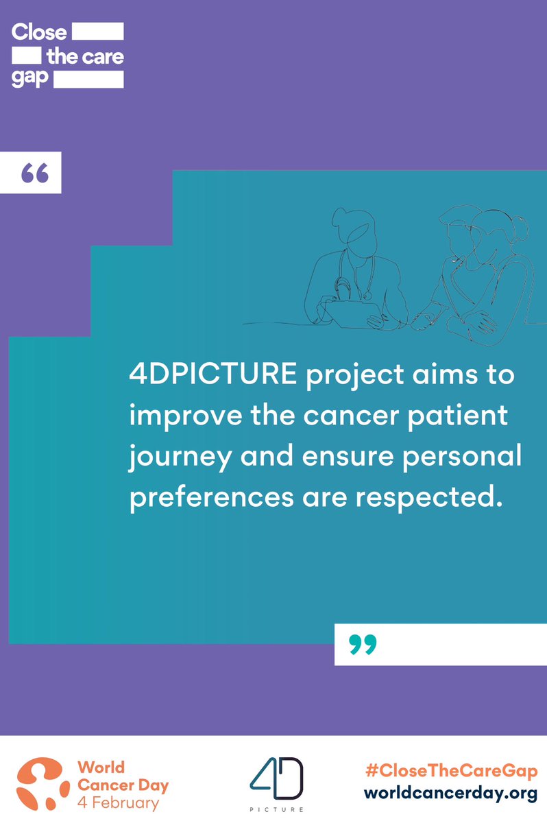 Today is #WorldCancerDay🎗️ #4DPICTURE is comitted to raising awareness & giving voice to the patients and their significant others. 👐 #4DPICTURE aims to help cancer patients, their families, and healthcare providers better understand their options. #WorldCancerDay #EU4Health