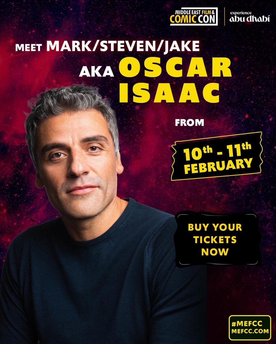 Guess who’s dropping by MEFCC? It’s Oscar Isaac! The man’s navigated through space and tangled with timelines, and now he’s en route to hang with us. So, practice your best pilot’s salute or perfect your most complex multiverse theories – it’s about to get intergalactic in here!