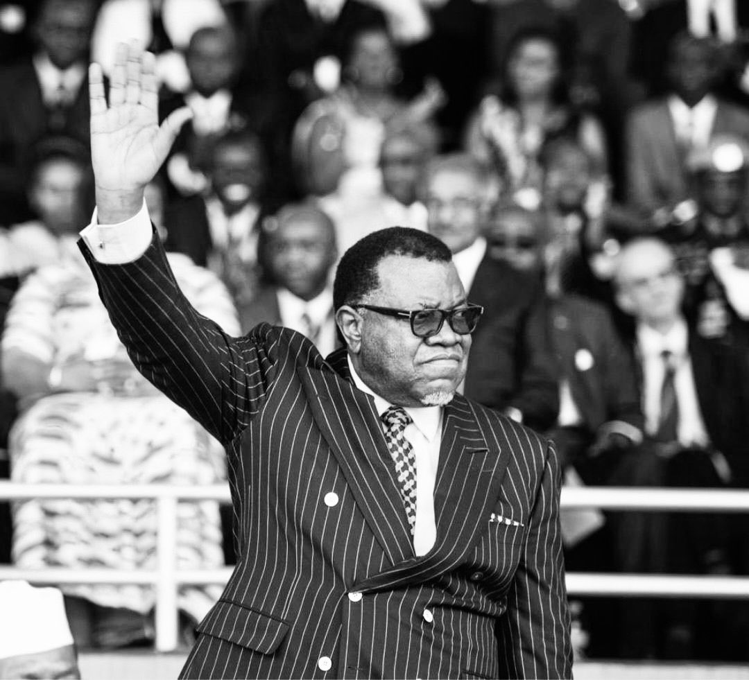 edmnangagwa's tweet photo. My heartfelt condolences to the family of President Hage Geingob and the people of Namibia. President Geingob's leadership and resilience will be remembered. May his soul rest in peace. Our thoughts are with Namibia during this difficult time. https://t.co/v4Fk9yyuG7
