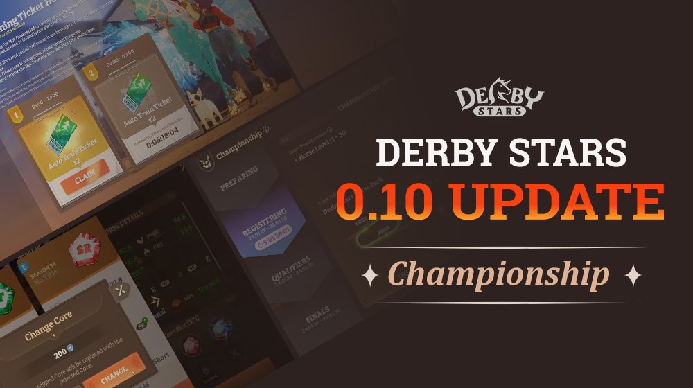 DerbyStars_HQ's tweet photo. 🌟 Exciting news for all #DerbyStars fans! 🏇 The M10 Update is just around the corner, arriving on February 5th! 🗓️ Get ready for a whole new level of horse racing excitement with these awesome features: Championships, Auto Training, New Foods for Training, and other improvements.

Get ready to experience these game-changing improvements and elevate your Derby Stars experience. Mark your calendars and stay tuned for the M10 Update!