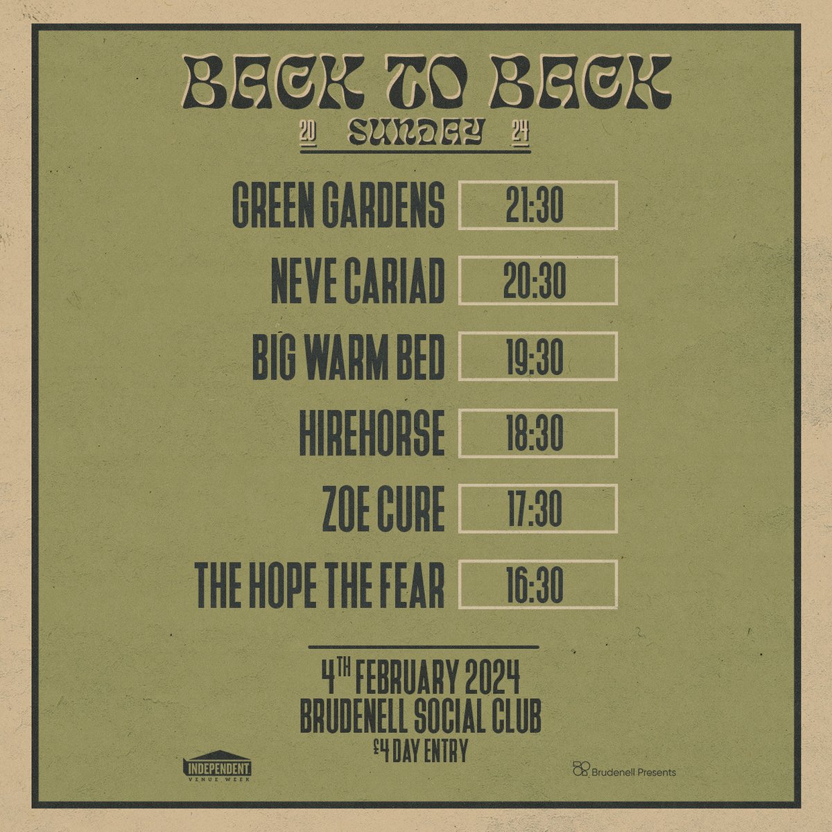 BrudPresents's tweet photo. BACK TO BACK FESTIVAL DAY 2! ️🎉 6 incredibles bands played yesterday and we've another 6 today. 🙌🏻

FT: @TheHopeTheFear / Zoe Cure / @SamDillDillon / @mybigwarmbed / Neve Cariad / @grngrdns 🌿

Final advance tickets ➡️ https://t.co/qRePbmvHEz https://t.co/0ladwyJ21X