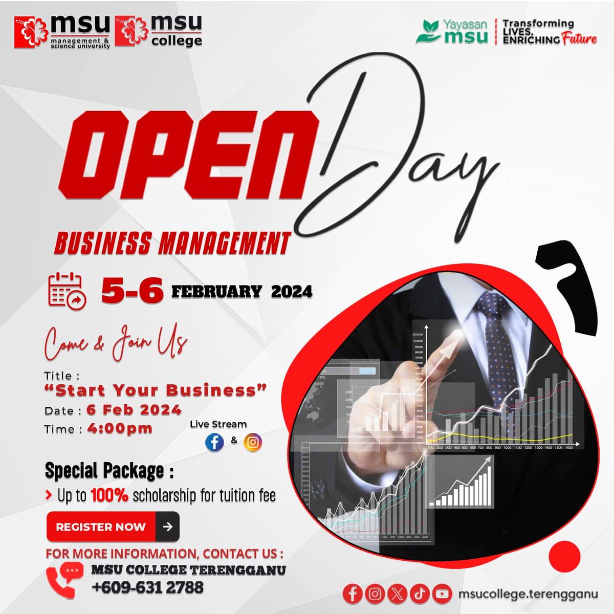 MSUcollege_trg's tweet photo. Stay tuned for our FB & IG live on βStart Your Business'. Find out more about Business and Management offered by us on Tuesday. Save the date!
For more enquiries, click the link below π
https://t.co/Anme2NzCty
#spm2023 #SPM2022 #spm2021 #spm2022 #stpm2020 #stpm2021 https://t.co/ANBsjcMK4C