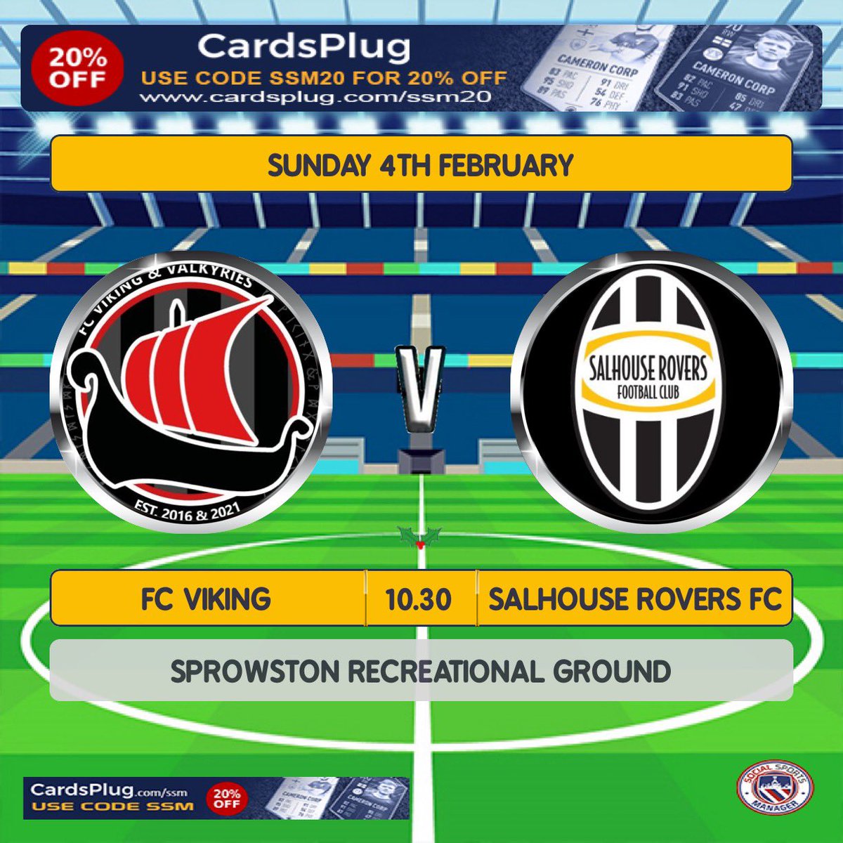 🤍🖤 Match Day 🖤🤍

🆚 <a href="/VikingValkyries/">FC Viking & Valkyries 🏴󠁧󠁢󠁥󠁮󠁧󠁿</a> 
⌚️10.30 kick off
📍Sprowston Rec, Recreation Ground Road, NR7 8EW

We look to continue our unbeaten start to 2024 as we head to FC Vikings! 

#UTR