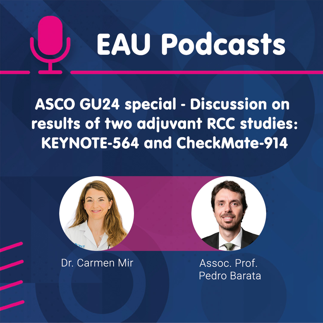 ASCO GU24 special #EAUPodcast: Assoc. Prof. @PBarataMD discusses the latest KEYNOTE-564 results with @carme_mir1. 🗨️'First study to show a statistically significant clinically meaningful OS improvement with an adjuvant therapy in #KidneyCancer.' Listen🎧 ow.ly/QBby50QwGHL