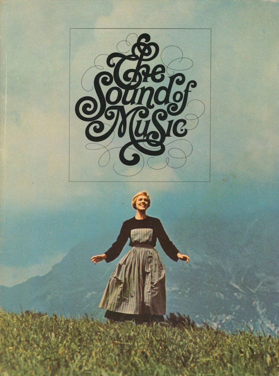 Madedigital's tweet photo. Herb Lubalin’s The sound of music logo 1965. I think it was used for early PR material, the movie studio must have moved towards a more legible design. https://t.co/mVEz1STAo2