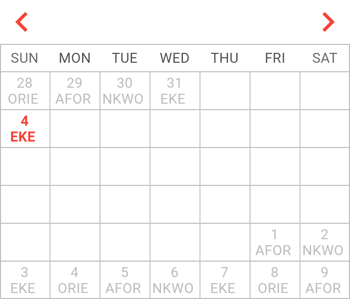 2024 Igbo Market Days Calendar Roby Carmella Igbo Calendar 2025 With Market Days Download