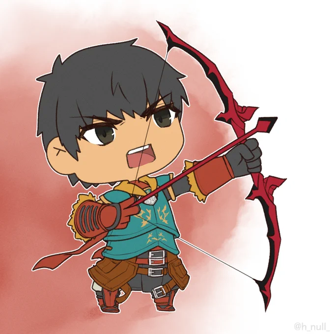 No.16  アーラシュ  #FGO #FGOミニキャラ番号順に描く流星一条(ステラ)ァァァ!! 詠唱かっこよすぎる。 