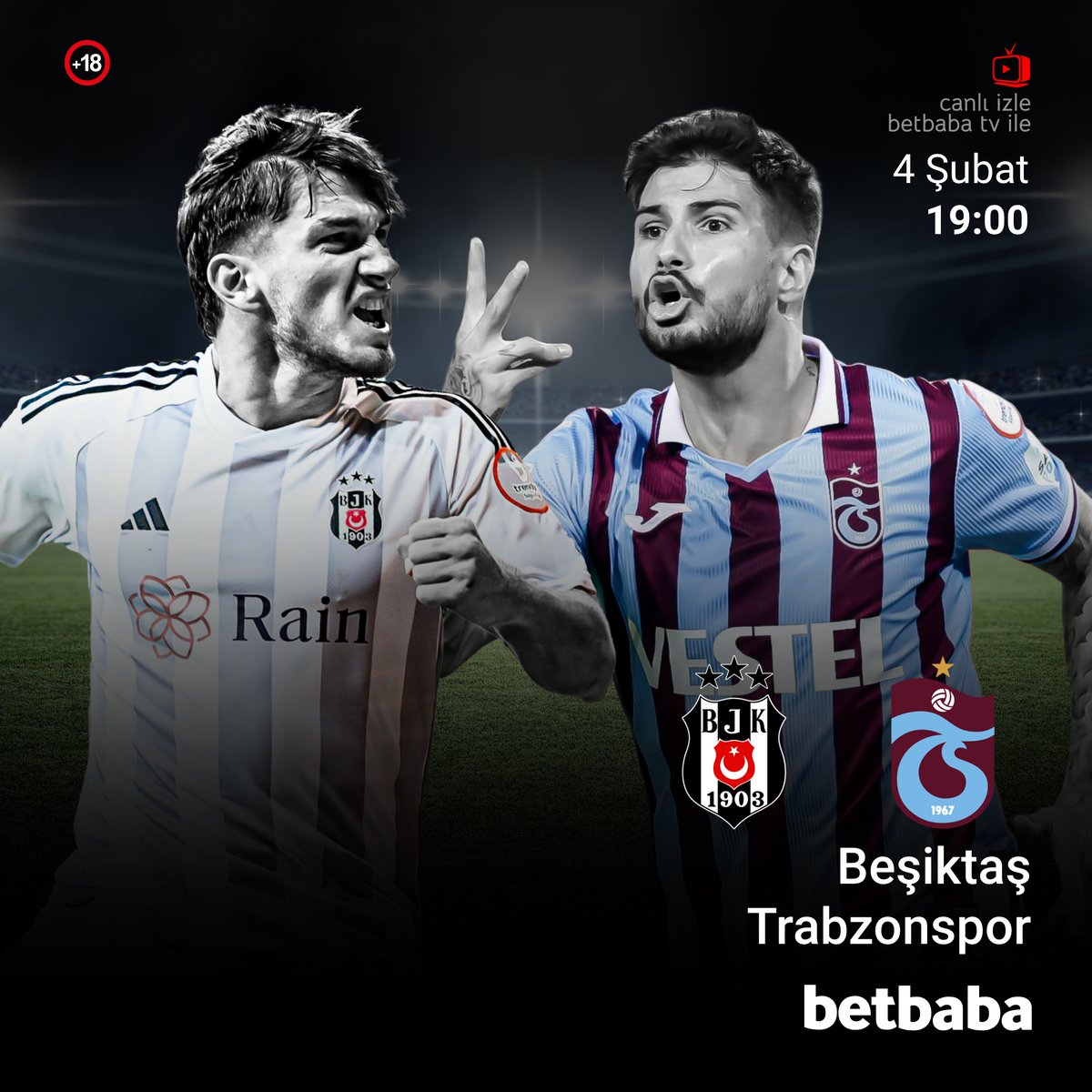 Bu maç kaçmaz! Beşiktaş - Trabzonspor Maçı akşam BetbabaTV'de!

Beşiktaş 🆚 Trabzonspor
🗓️04.02.2024
⏰19:00

➡️bit.ly/uyeolbetbaba
➡️t.me/BetbabaTr1
📺bit.ly/betbabatv

#canlilink #canlıtv #betbaba #betbabatv #Spor #bahis #kupon #BJKvTS #süperlig