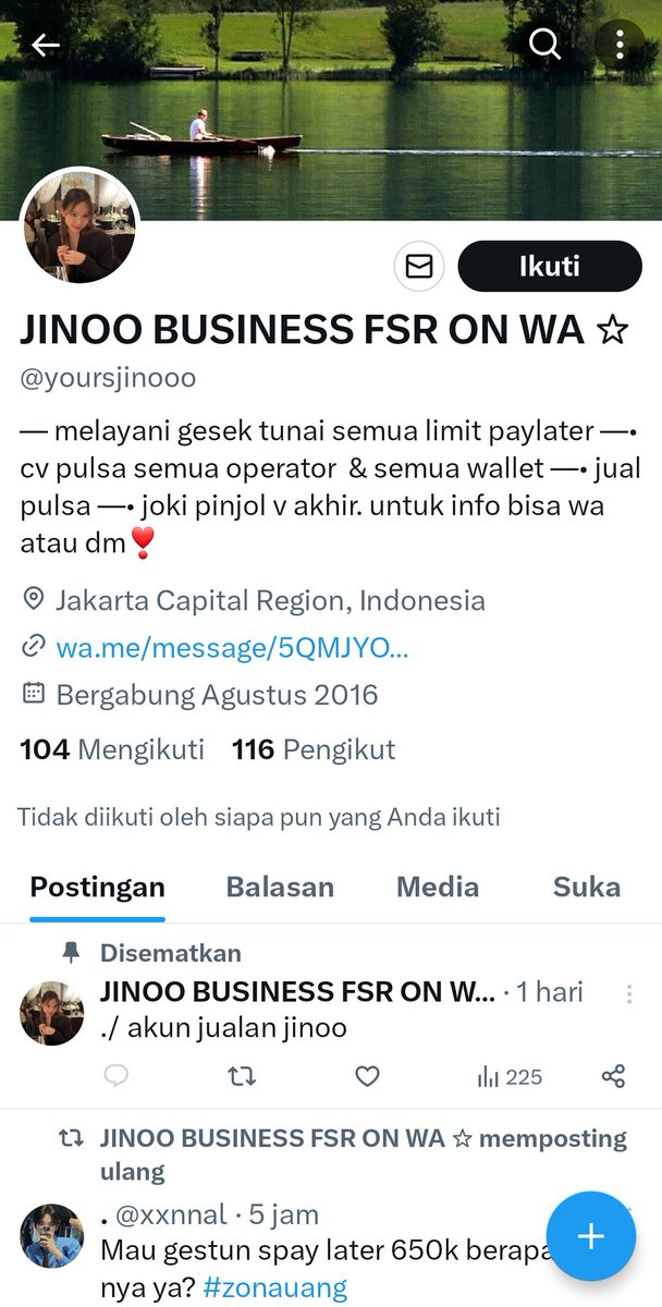 olries's tweet image. Hati" ges ama nih akun, penipu anjay. Kasian temen gua kena tipu

#ZonaBA #zonauangᅠ