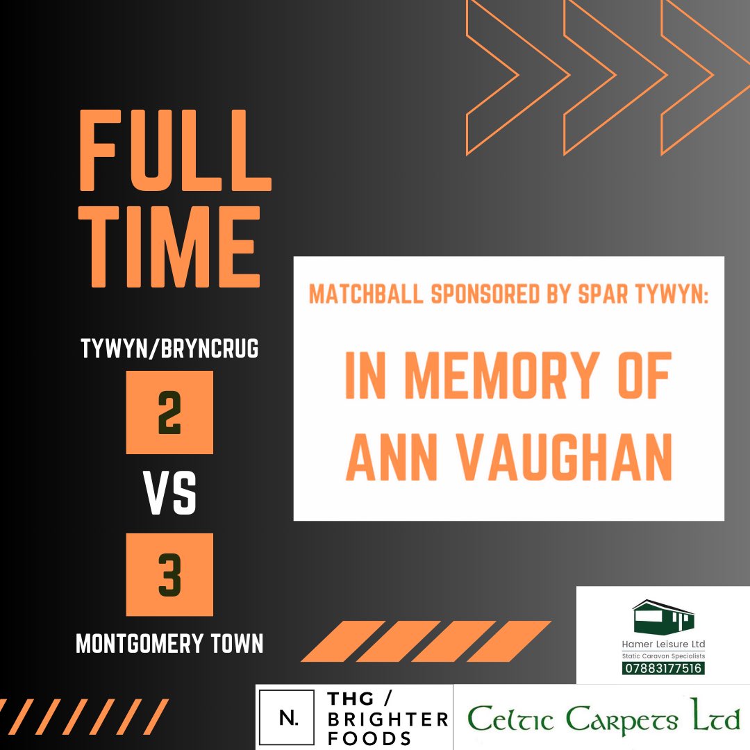 🔶⚽️ RESULT ⚽️🔶

TBFC unfortunately crash out of the Emrys Morgan Cup in a close 3-2 defeat to Montgomery Town! 

TBFC battled hard and came close despite being reduced to 10 men after 16’ minutes.

<a href="/paulgrant126/">Paul James Grant</a> ⚽️⚽️

#TBFC