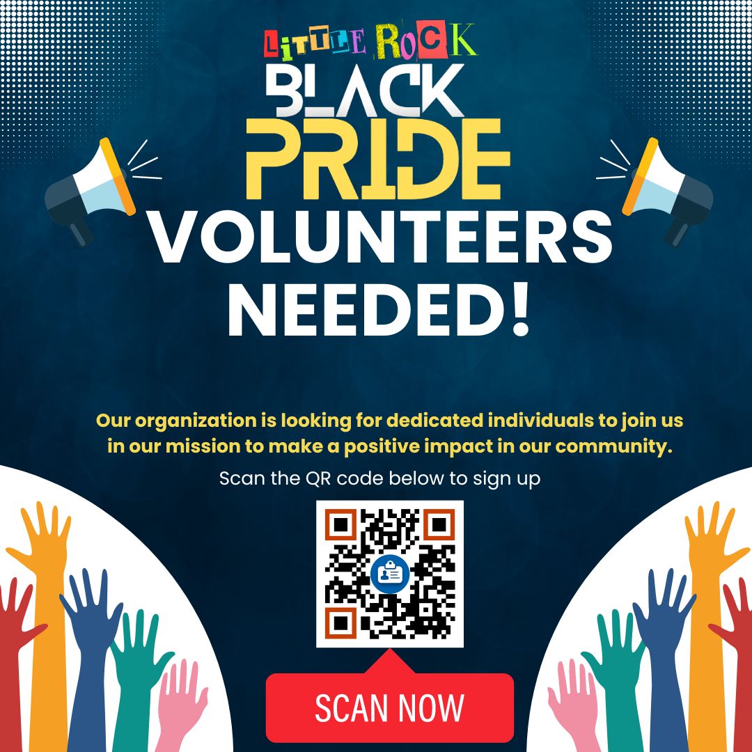 LRBlackPride's tweet photo. It’s that time of the year!! We are loading for the 2024 Little Rock BLACK PRIDE Weekend July 19 - 21 in Little Rock, AR! If you are interested in volunteering, please click the link in the comments or scan the QR code to sign up.  #2024lrbp #blackpride #littlerockblackpride https://t.co/vDJEriZe4F