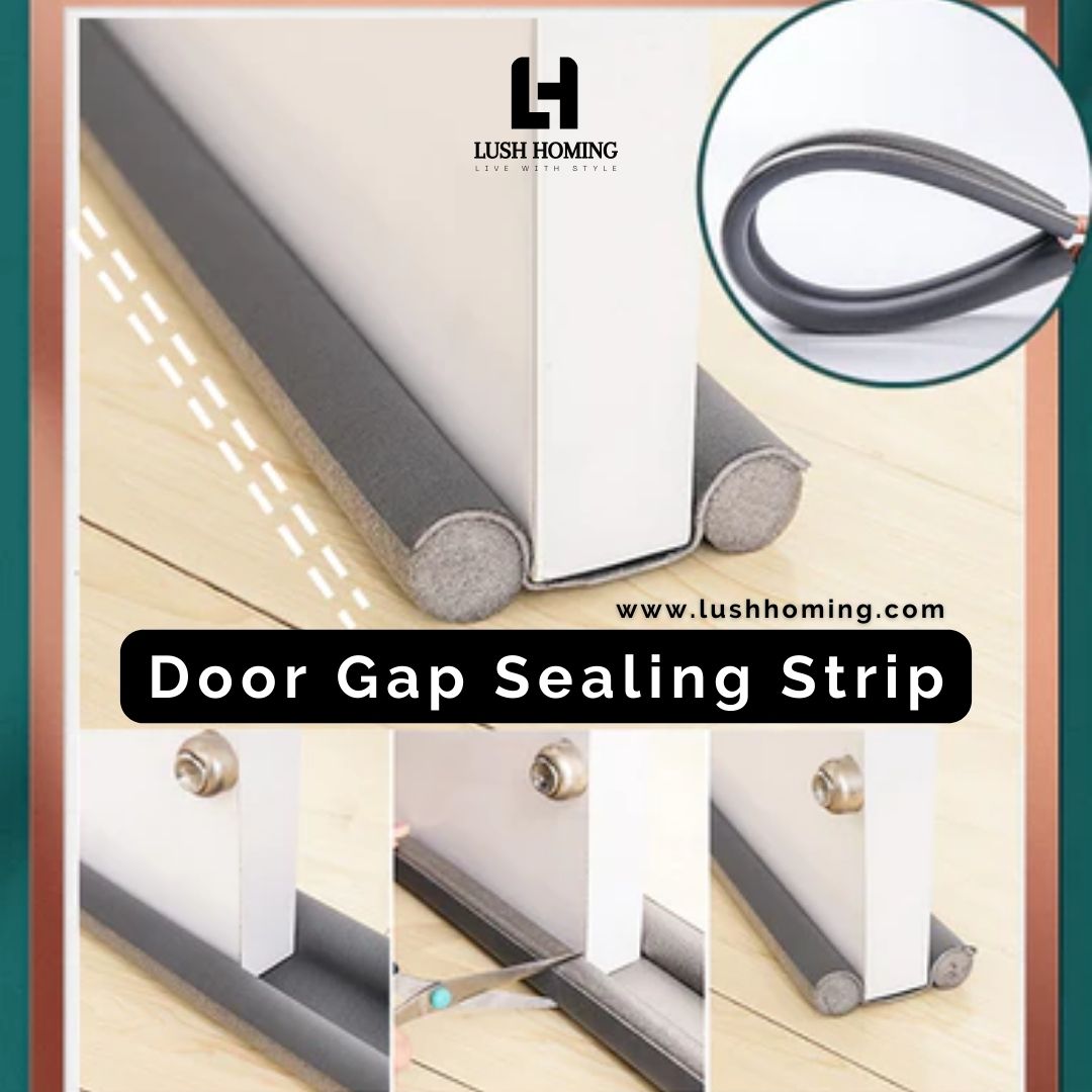 Seal the deal with our Door Gap Sealing Strip. lushhoming.com #DraftFreeLiving #HomeImprovement #SealTheGap #DoorSealingStrip #DraftProof #HomeInsulation #CozySpaces #lushhoming