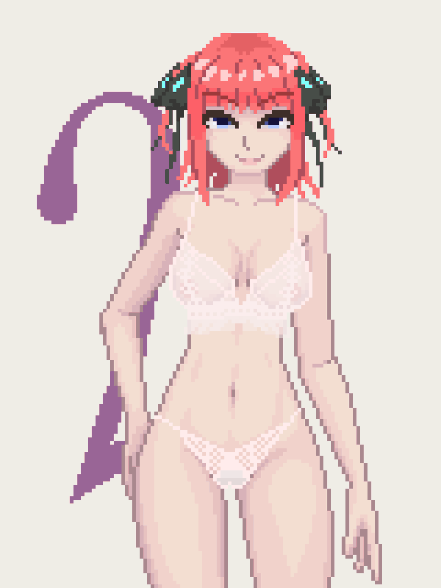 cream_pixels's tweet photo. Valentine's series:  
Nino Nakano  #ninonakano #GoToubunnoHanayome  #ドット絵 #pixelart https://t.co/fwT02PMQMu