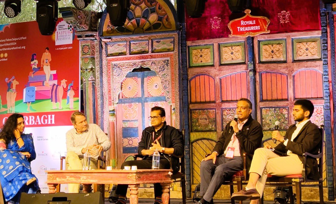 Amitabh Kant (@amitabhk87) on Twitter photo Fascinating interaction at the <a href="/JaipurLitFest/">jaipurlitfest</a> panel discussion on ‘Chasing Sustainability: Policy, Industry, and the Environment’, along with <a href="/mimiramesh/">Mridula Ramesh</a>, <a href="/siddshrikanth/">Siddarth Shrikanth</a>, <a href="/sumant_sinha/">Sumant Sinha</a> and <a href="/GabeFilippelli/">Dr. Gabriel Filippelli</a>. Emphasised the need for coordinated global action in our quest for clean Fascinating interaction at the <a href="/JaipurLitFest/">jaipurlitfest</a> panel discussion on ‘Chasing Sustainability: Policy, Industry, and the Environment’, along with <a href="/mimiramesh/">Mridula Ramesh</a>, <a href="/siddshrikanth/">Siddarth Shrikanth</a>, <a href="/sumant_sinha/">Sumant Sinha</a> and <a href="/GabeFilippelli/">Dr. Gabriel Filippelli</a>. Emphasised the need for coordinated global action in our quest for clean
