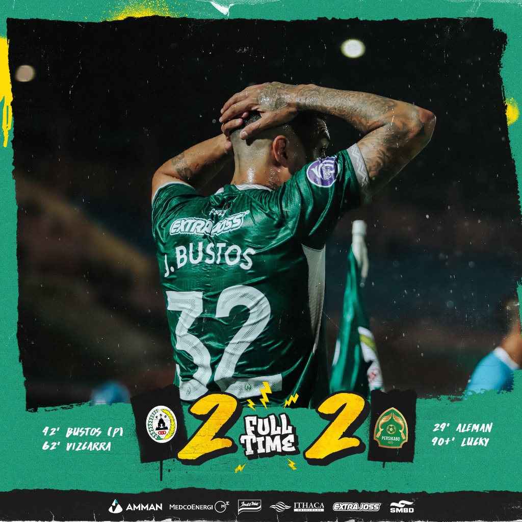 PSSleman's tweet photo. FT: PSS 2-2 Persikabo 1973

#PSS #MoveForward #PSSvsPersikabo #PSSday https://t.co/bagTjRYZrG