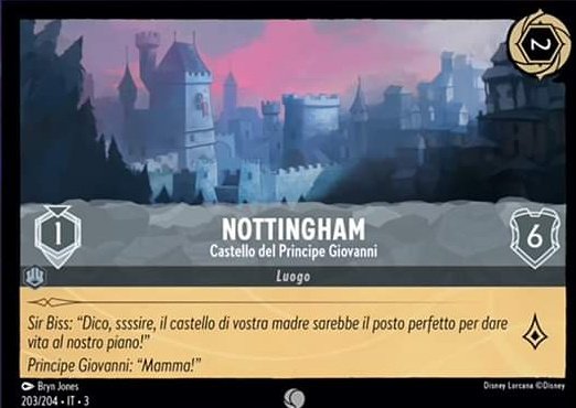 LorcanaFr's tweet image. 🔥reveal🔥

⬛️Chateau de nottingham 
Lieu "vanilla" 2 encrable 1/6 qui lore a 1

#lorcanaspoil #lieu
